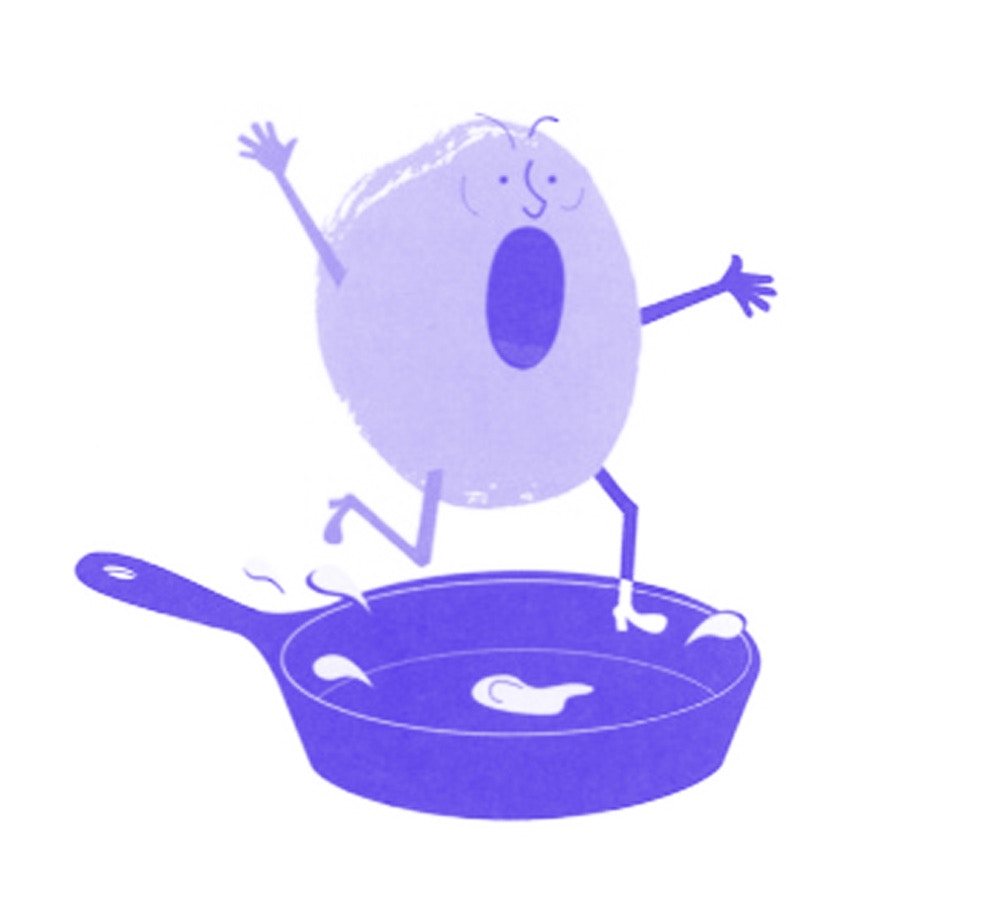 animation of a screaming potato in pan