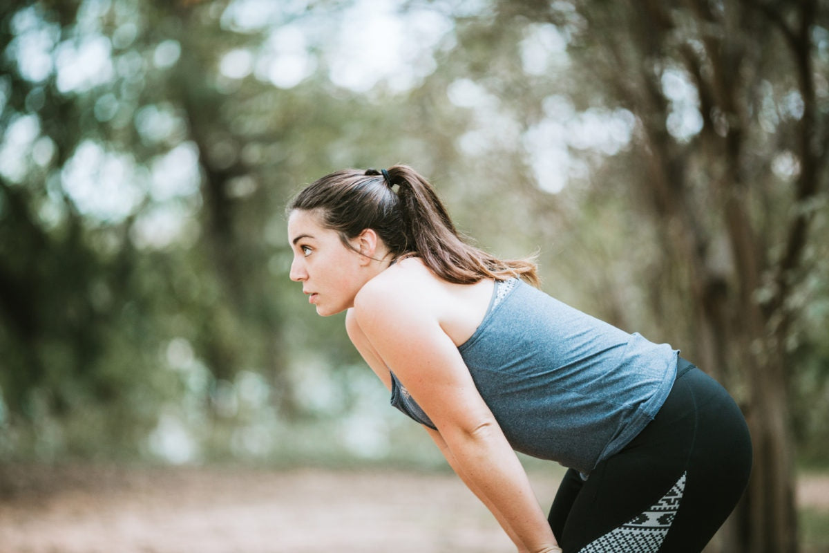 Lady getting ready for a walk