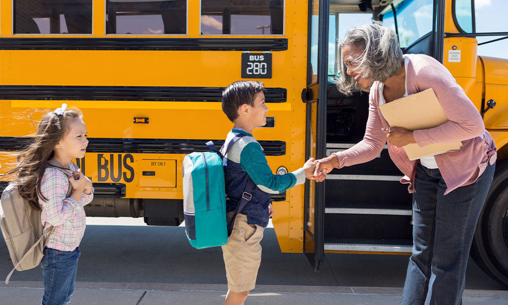 kids going to school