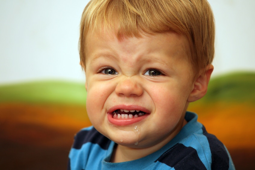 toddler crying