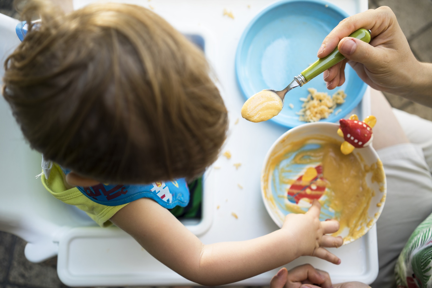 A child not willing to eat baby food