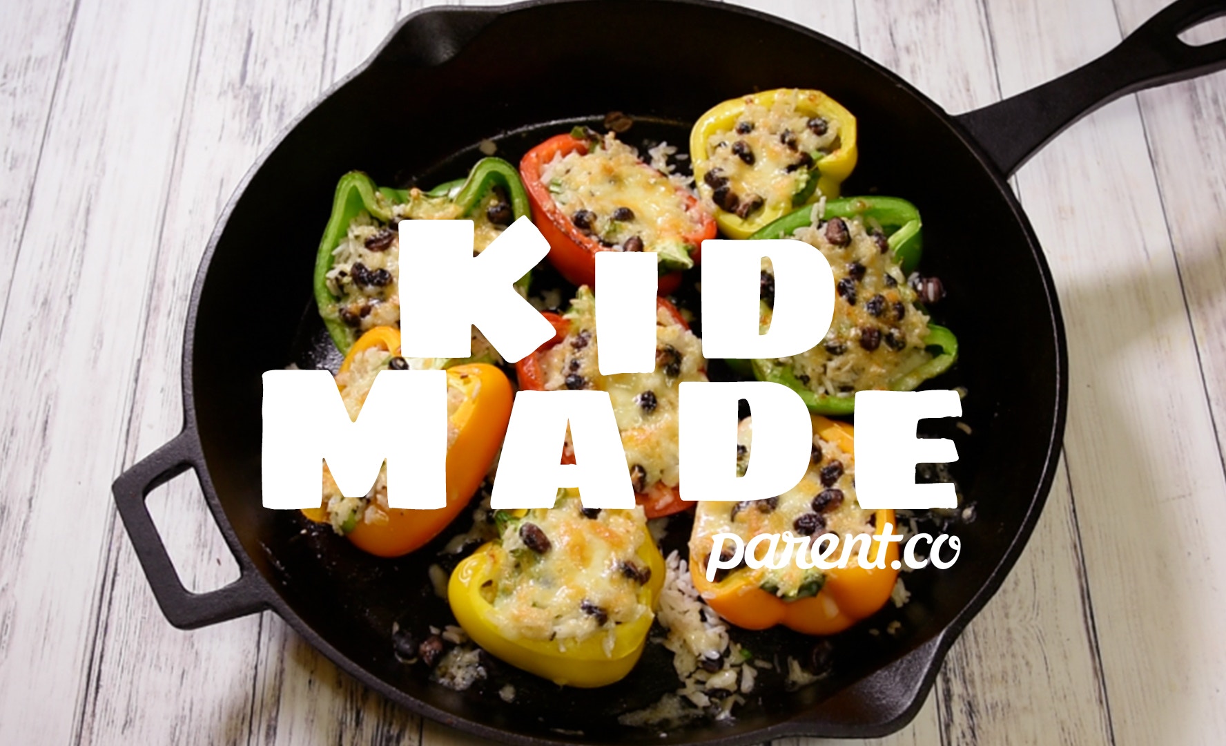 rainbow stuffed peppers kid made