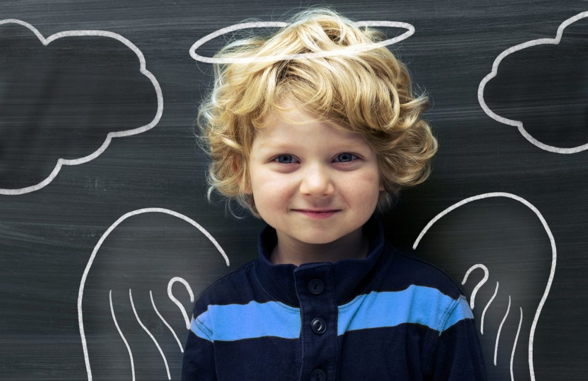 Clouds drawing on a kid