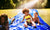 kids pplaying in Homemade Water Slide