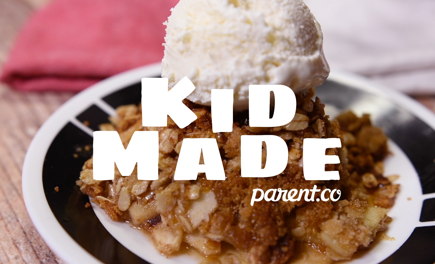 Gluten Apple Crisp Kid made