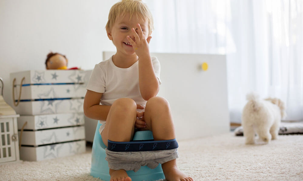 boy on potty